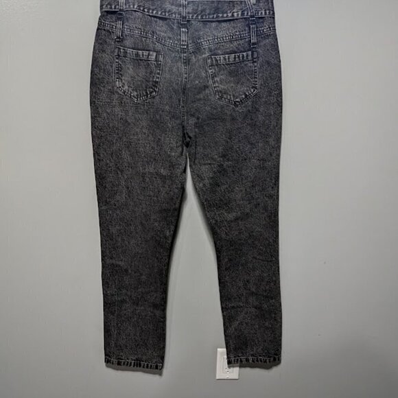 VNTG Misslook Denim Black Distressed Straight Jeans Size XL - Picture 2 of 5